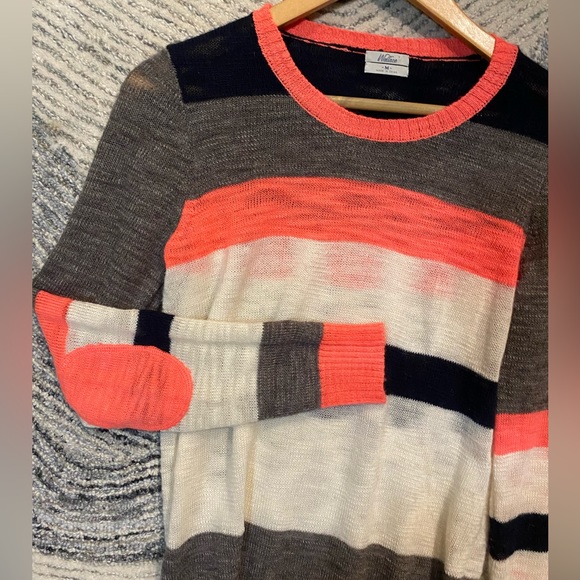 WALLACE MADEWELL Striped Elbow Patch Light Sweater - Picture 5 of 6